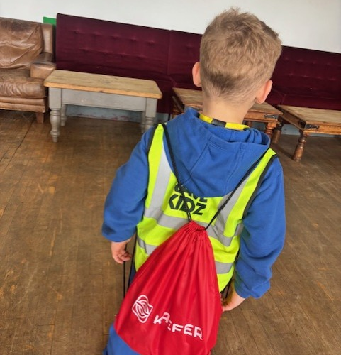 gift bag on boy