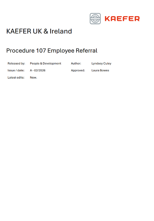 Procedure 107 Employee Referral Issue A