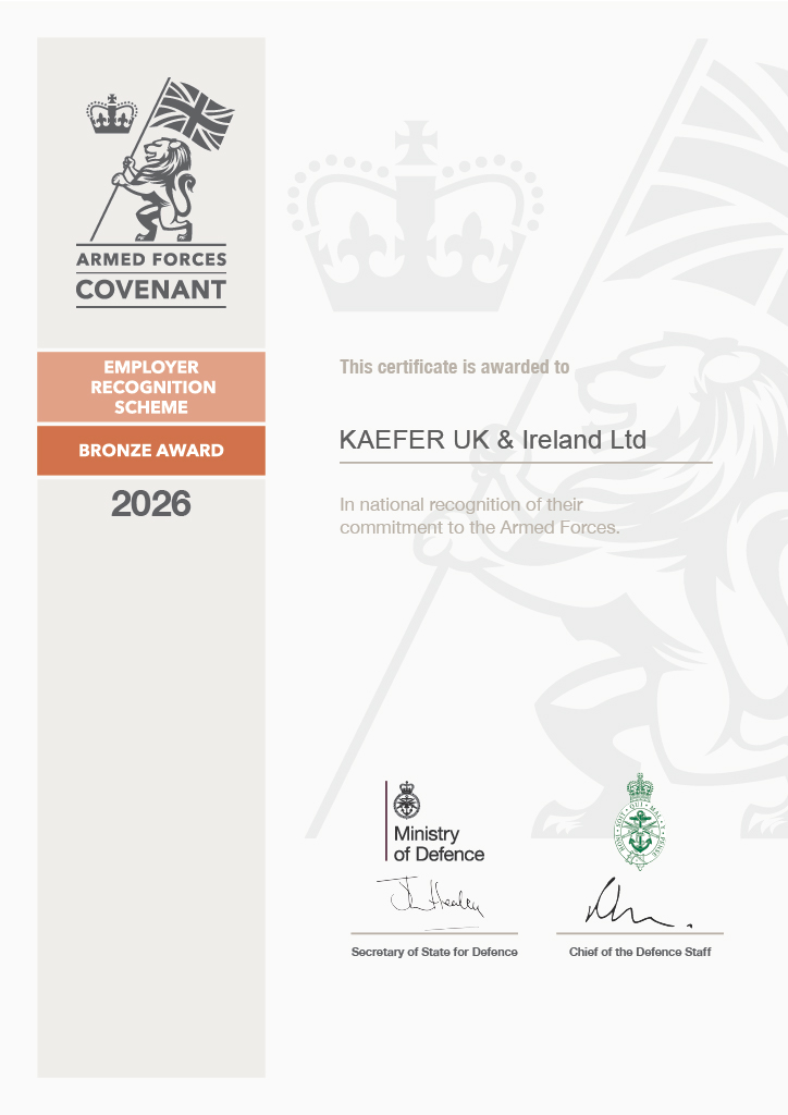 Bronze Armed Forces Covenant Certificate